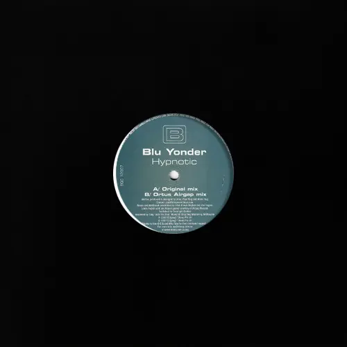 Blu Yonder - Hypnotic, Electronic, Progressive House, 2002 - EQ [Grey], Australia, Vinyl 1x 12", 33 ⅓ RPM