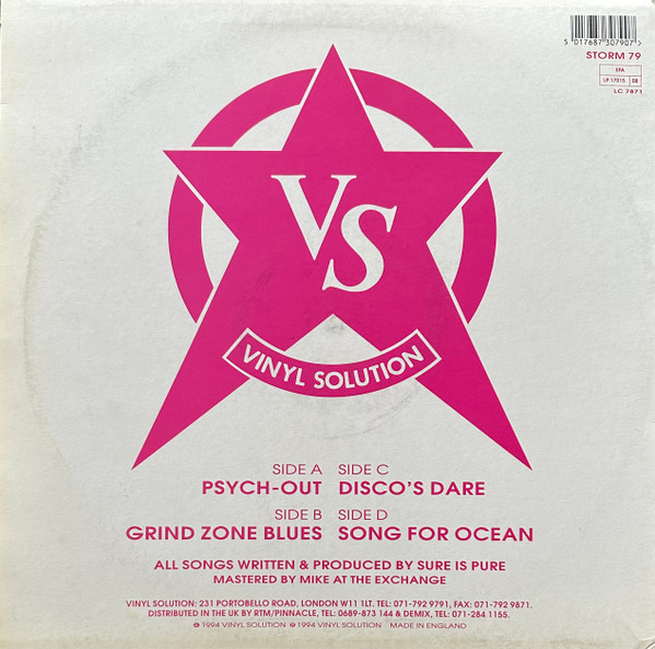 Sure Is Pure - The Out To Lunch EP - 1994 - Downtempo, House, Progressive House - Vinyl Solution - Vinyl 2x 12", 45 RPM, EP