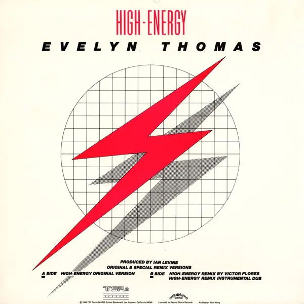 Evelyn Thomas - High-Energy, Electronic, Disco, Hi NRG, 1984 - TSR Records, US, Vinyl 1x 12", 33 ⅓ RPM
