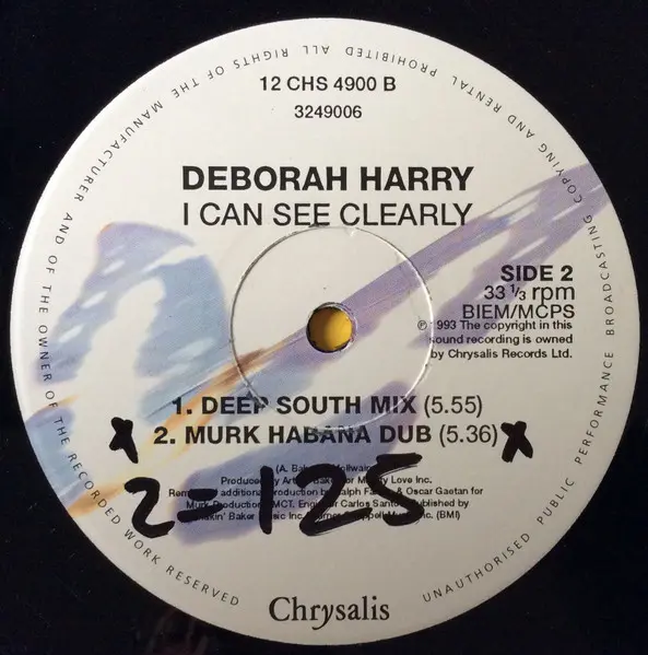 Deborah Harry - I Can See Clearly, Electronic, Euro House, House, Tribal House, 1993 - Chrysalis, UK, Vinyl 1x 12"