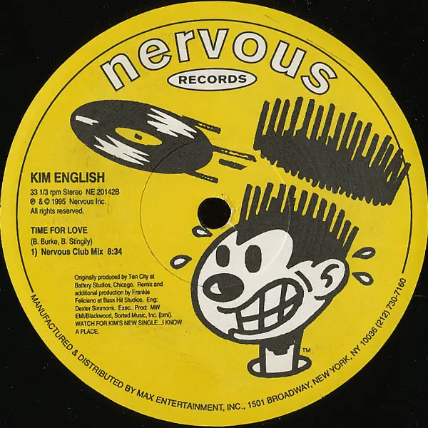 Kim English - Time For Love, Electronic, Garage House, House, 1995 - Nervous Records, US, Vinyl 1x 12", 33 ⅓ RPM
