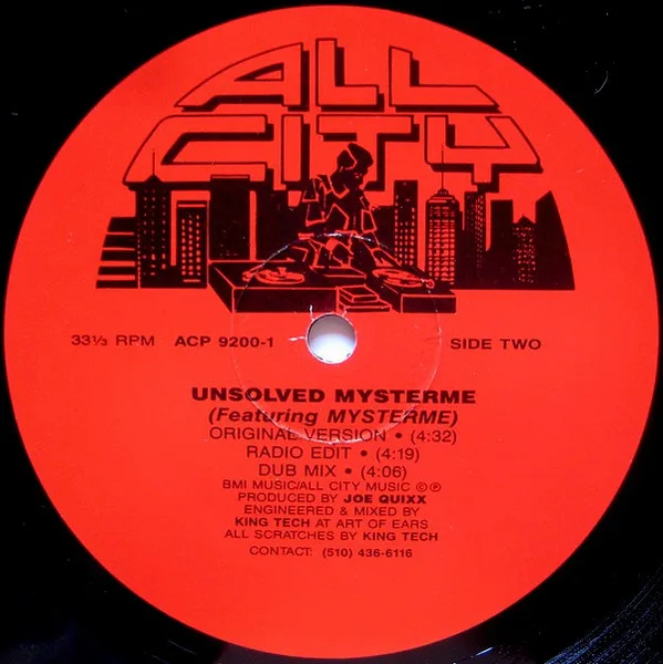 Album cover for Bust Your Rhymes / Unsolved Mysterme by All City Productions