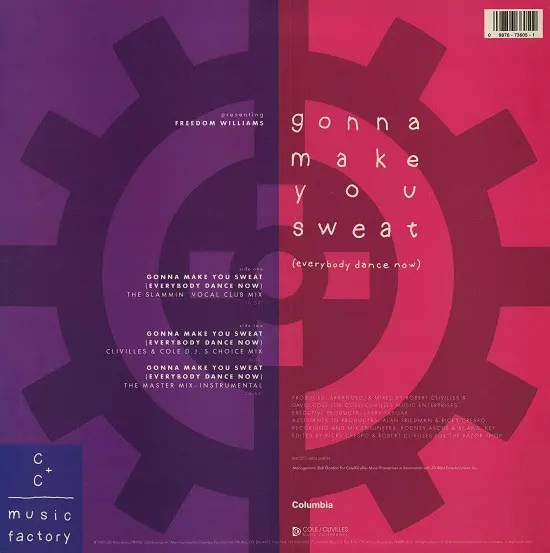 Album cover for Gonna Make You Sweat (Everybody Dance Now) by C + C Music Factory Featuring Freedom Williams