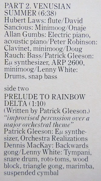 Album cover for Venusian Summer by Lenny White