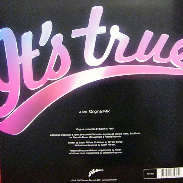 Album cover for It's True by Axwell + Sebastian Ingrosso Vs. Salem Al Fakir