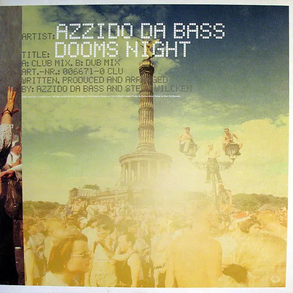 Album cover for Dooms Night by Azzido Da Bass