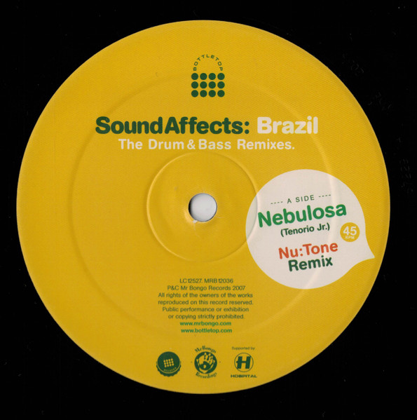 Tenorio Jr. / Bazeado - Sound Affects: Brazil (The Drum & Bass Remixes), Electronic, Drum n Bass, 2007 - Mr Bongo, UK, Vinyl 