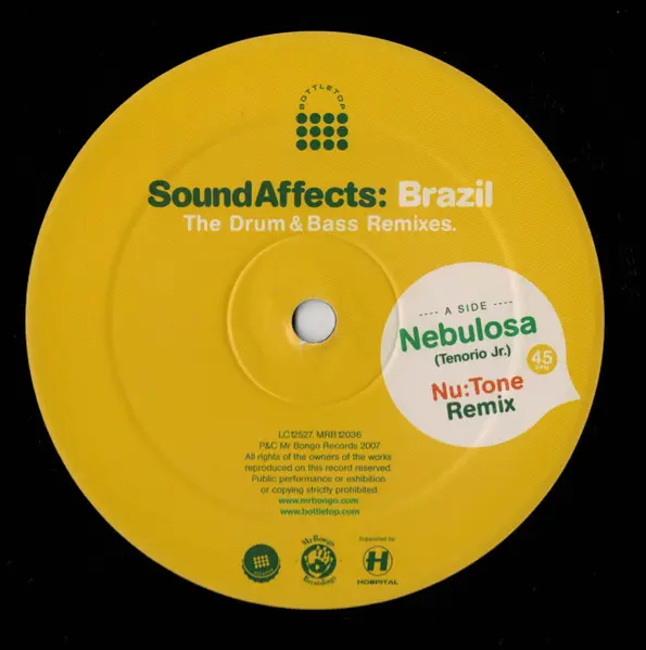 Tenorio Jr. / Bazeado - Sound Affects: Brazil (The Drum & Bass Remixes), Electronic, Drum n Bass, 2007 - Mr Bongo, UK, Vinyl 