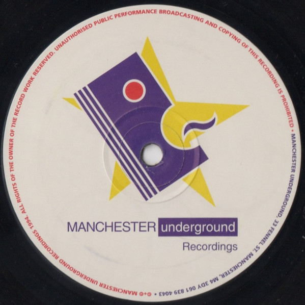 Rebound - Rebound EP, Electronic, House, Progressive House, 1994 - Manchester Underground Recordings, UK, Vinyl 1x 12", 33 ⅓ 
