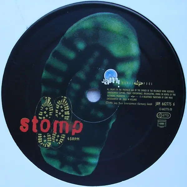 B.G. The Prince Of Rap - Stomp, Electronic, Euro House, 1996 - Dance Pool, JAM!, Germany, Vinyl 1x 12", 45 RPM