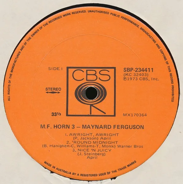 Album cover for M.F. Horn | 3 by Maynard Ferguson