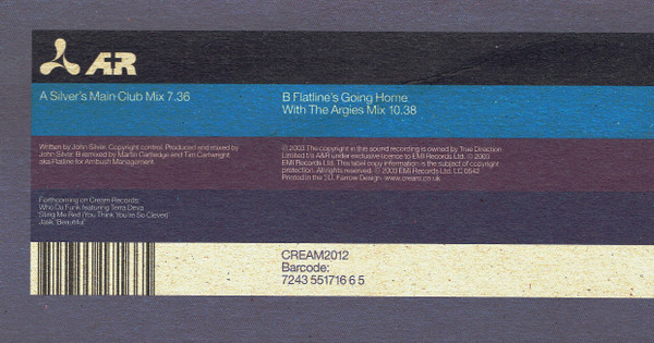 John Silver - Come On Over, Electronic, Progressive House, 2003 - Cream, UK, Vinyl 1x 12", 33 ⅓ RPM