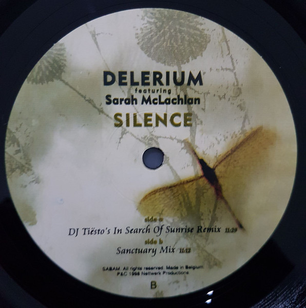 Delerium Featuring Sarah McLachlan - Silence, Electronic, Trance, 2000 - Yeti Records, Belgium, Vinyl 1x 12", 33 ⅓ RPM Compan