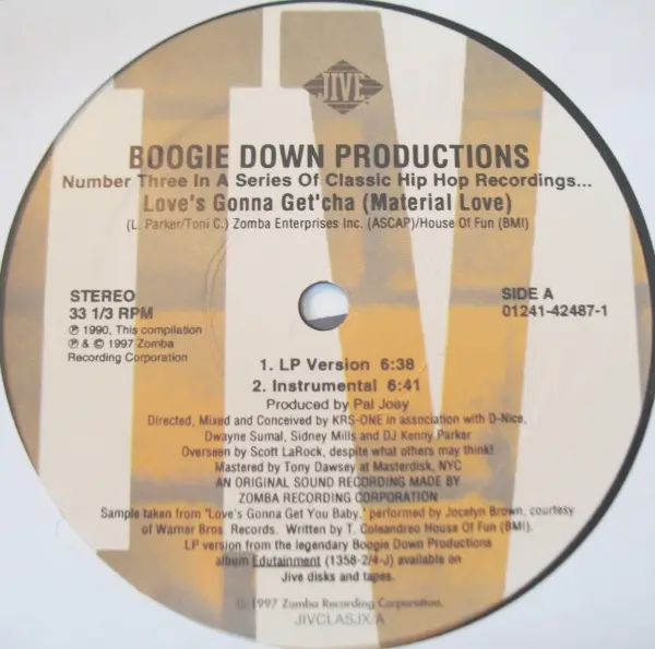 Love's Gonna Get'cha (Material Love) / The Kenny Parker Show / Ya Know The Rules / 100 Guns