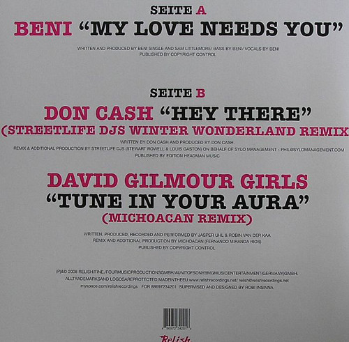 Various - Relish Compilation EP 2, Electronic, Electro, Tech House, 2008 - Relish Records, Germany, Vinyl 1x 12", EP