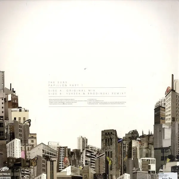 Subs, The - Papillon Part 1, Electronic, Electro, House, 2008 - Lektroluv, Belgium, Vinyl 1x 12", 33 ⅓ RPM