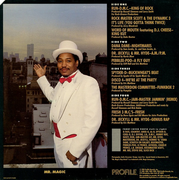 Various - Mr. Magic's Rap Attack, Hip Hop, Electro, 1985 - Profile Records, US, Vinyl 2x LP, Compilation, Stereo