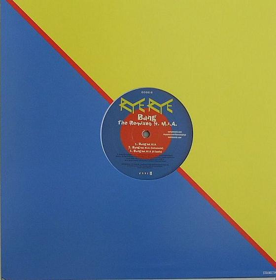 Rye Rye - Bang - The Remixes, Electronic, Hip Hop, Electro, Ghetto, Hip Hop, 2009 - Interscope Records, US, Vinyl 1x 12"