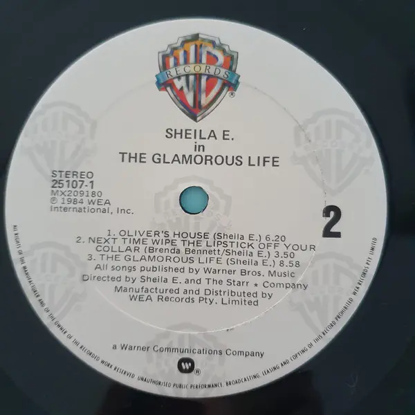 Sheila E. - In The Glamorous Life, Electronic, Funk / Soul, Pop, Funk, Synth-pop, 1984 - Warner Bros. Records, Australia, Vin