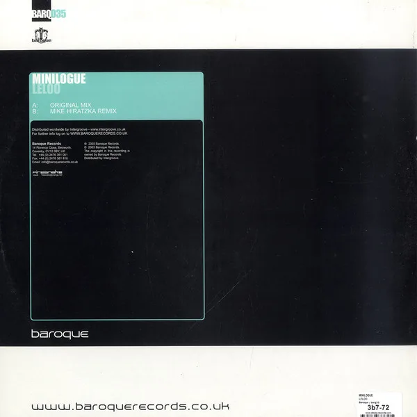 Album cover for Leloo by Minilogue