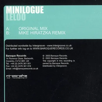 Album cover for Leloo by Minilogue