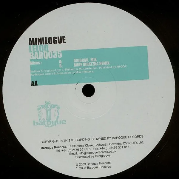 Album cover for Leloo by Minilogue