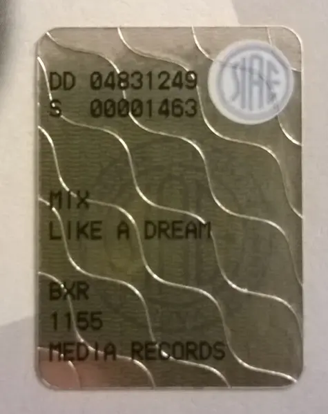Andy Jay Powell - Like A Dream, Electronic, Hard Trance, Trance, 2002 - BXR, Italy, Vinyl 1x 12", 33 ⅓ RPM, 45 RPM, Stereo