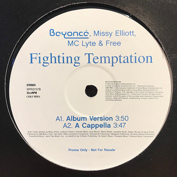 Beyoncé, Missy Elliott, MC Lyte & Free (2) - Fighting Temptation, Hip Hop, RnB/Swing, 2003 - Columbia, UK & Europe, Vinyl 1x 