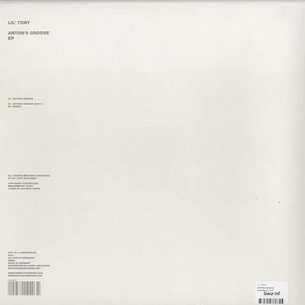 Toni Rantanen - Anton's Groove EP, Electronic, House, Tech House, Techno, 2011 - Innervisions, Germany, Vinyl 1x 12", EP, 45 