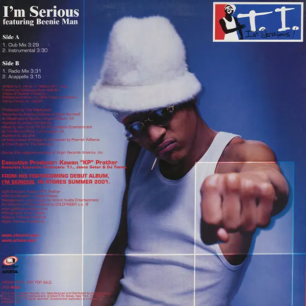 T.I. - I'm Serious, Hip Hop, Gangsta, 2001 - Arista, US, Vinyl 1x 12", 33 ⅓ RPM, Promo