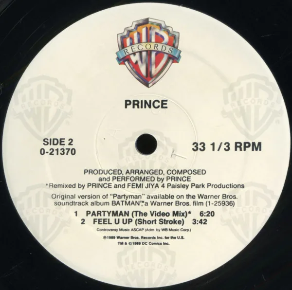 Album cover for Partyman by Prince