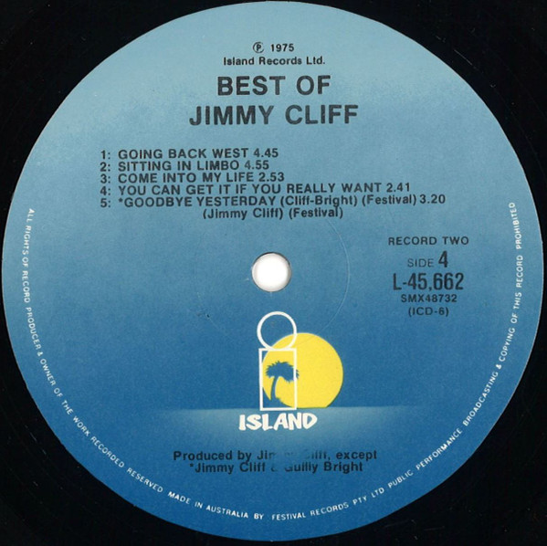 Jimmy Cliff - The Best Of Jimmy Cliff, Pop, Reggae, Reggae, Island Records, Australia, Vinyl 2x LP, Compilation, Repress