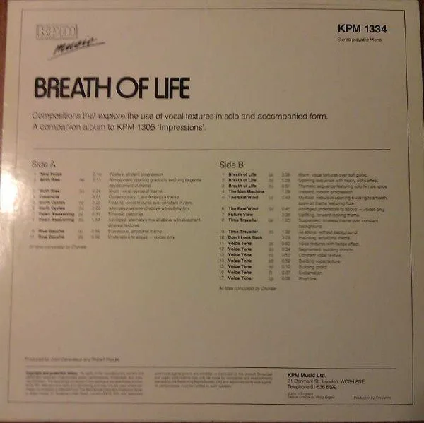 Album cover for Breath Of Life by Chorale (2)