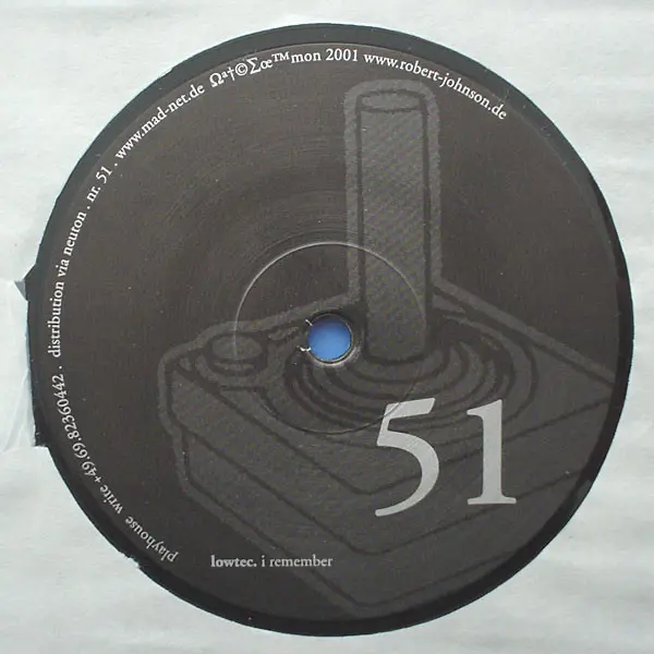 Lowtec - I Remember, Electronic, House, Minimal, 2002 - Playhouse, Germany, Vinyl 1x 12"