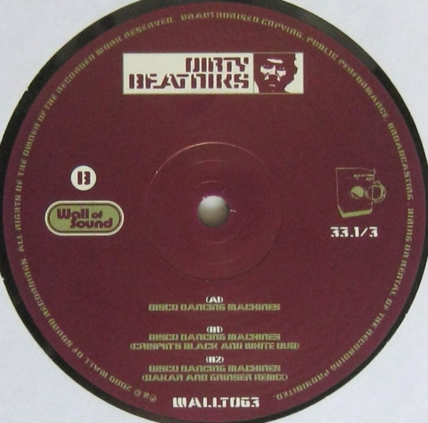 Dirty Beatniks - Disco Dancing Machines, Electronic, Breaks, House, 2000 - Wall Of Sound, UK, Vinyl 1x 12", 33 ⅓ RPM