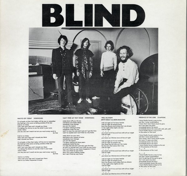 Blind Faith (2) - Blind Faith, Rock, Blues Rock, Psychedelic Rock, 1969 - Polydor, UK, Vinyl 1x LP, Album, Stereo Gatefold