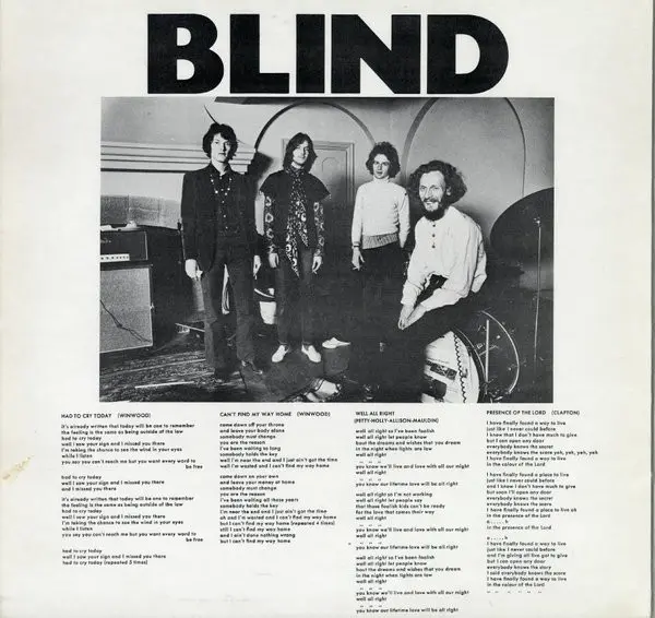 Blind Faith (2) - Blind Faith, Rock, Blues Rock, Psychedelic Rock, 1969 - Polydor, UK, Vinyl 1x LP, Album, Stereo Gatefold