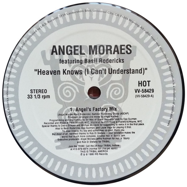 Album cover for Heaven Knows (I Can't Understand) by Angel Moraes Featuring Basil Rodericks