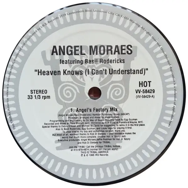 Album cover for Heaven Knows (I Can't Understand) by Angel Moraes Featuring Basil Rodericks
