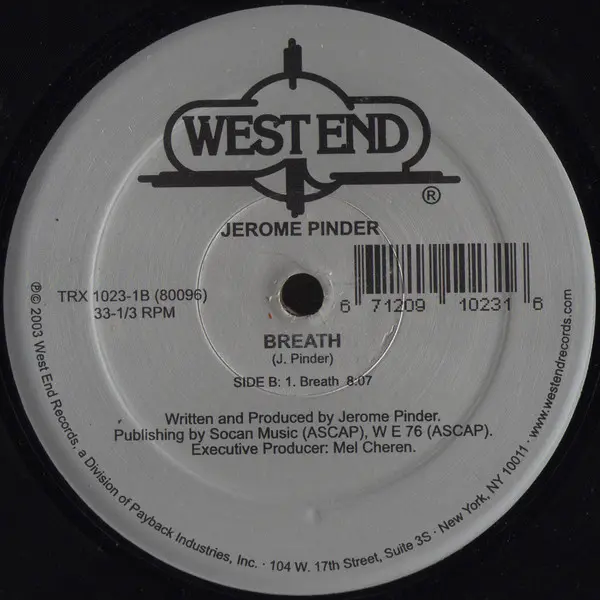 Jihad Muhammad / Jerome Pinder - Movement Blues / Breath, Electronic, Deep House, House, 2004 - West End Records, West End Tr