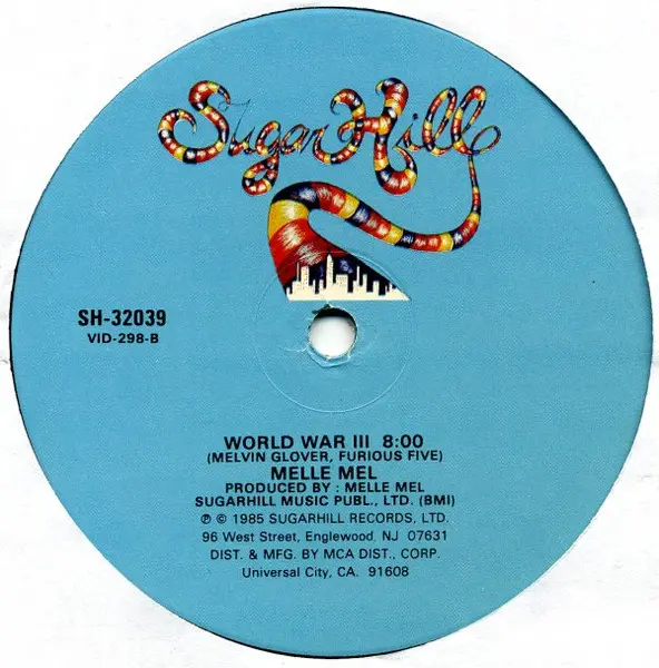 Melle Mel - The Mega-Melle Mix, Hip Hop, Electro, 1985 - Sugar Hill Records, US, Vinyl 1x 12", 33 ⅓ RPM, Partially Mixed