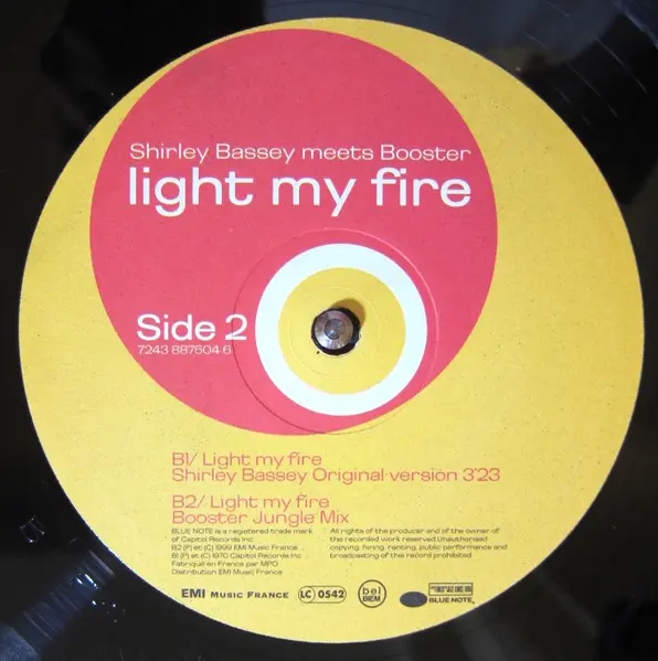 Shirley Bassey meets Booster - Light My Fire, Electronic, Jazz, Acid Jazz, Drum n Bass, Soul-Jazz, 1998 - Blue Note, France, 