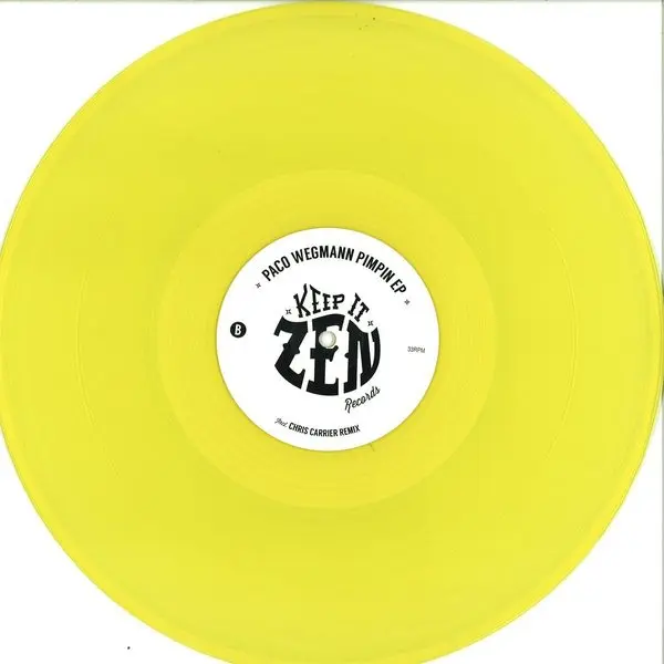 Paco Wegmann - Pimpin EP, Electronic, House, Tech House, 2014 - Keep It Zen Records, UK, Vinyl 1x 12", 33 ⅓ RPM, EP Yellow Tr