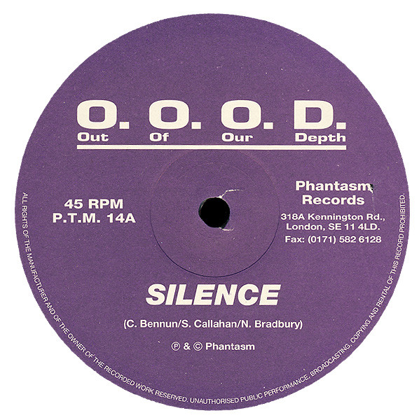 O.O.O.D. - Silence / Cosmic Ripple - 1996 - Goa Trance - Phantasm Records - Vinyl 1x 12", 45 RPM