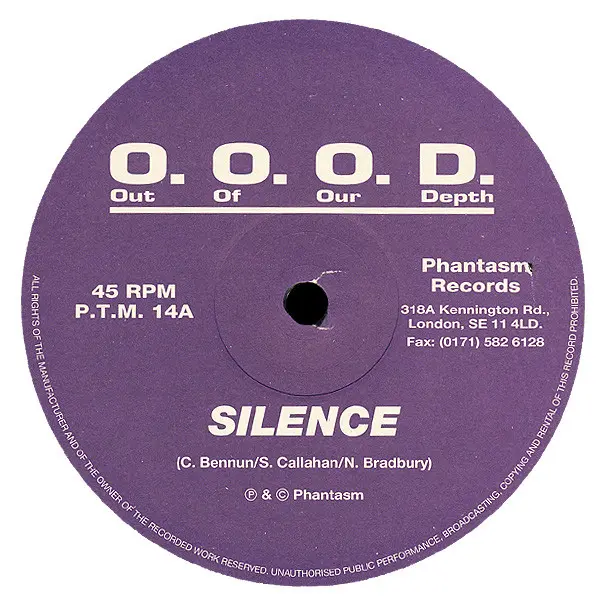 O.O.O.D. - Silence / Cosmic Ripple - 1996 - Goa Trance - Phantasm Records - Vinyl 1x 12", 45 RPM
