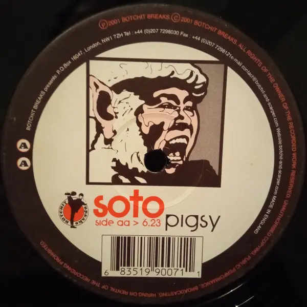 Soto - Monkey, Electronic, Breakbeat, Breaks, 2001 - Botchit Breaks, UK, Vinyl 1x 12"