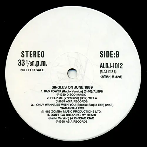 Various - Singles On June 1989 For D.J.'s, Electronic, Hip Hop, Disco, Hip Hop, House, Italo-Disco, 1989 - Alfa International