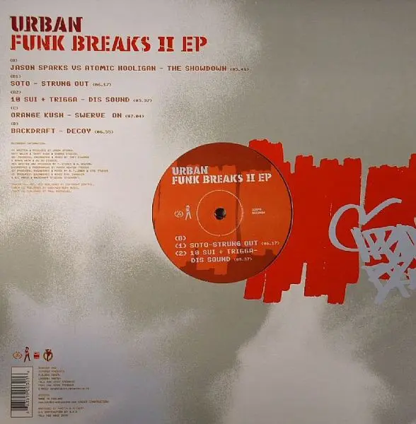 Various - Urban Funk Breaks II EP, Electronic, Breakbeat, Breaks, 2001 - Botchit & Scarper, UK, Vinyl 2x 12", EP