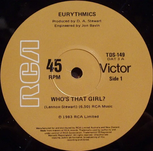 Album cover for Who's That Girl? by Eurythmics