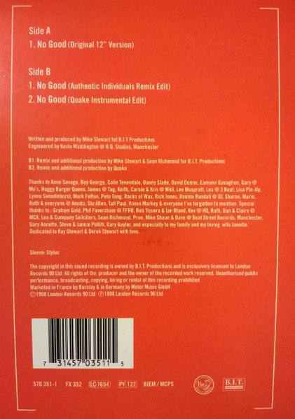 Da Fool - No Good (Formerly Known As "Meet Him At The Blue Oyster Bar"), Electronic, Trance, 1998 - FFRR, UK, Vinyl 1x 12", 3